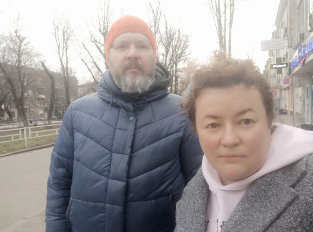 Євгенія Вірлич із чоловіком у Херсоні 25 лютого